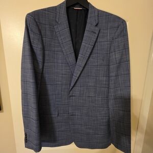 Tommy Hilfiger Blue and Gray Plaid Sport Coat